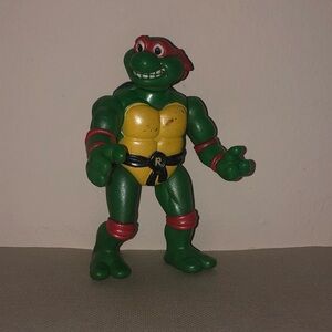 Vintage TMNT Teenage Mutant Ninja Turtles 1992 Raphael Headspinner Action Figure